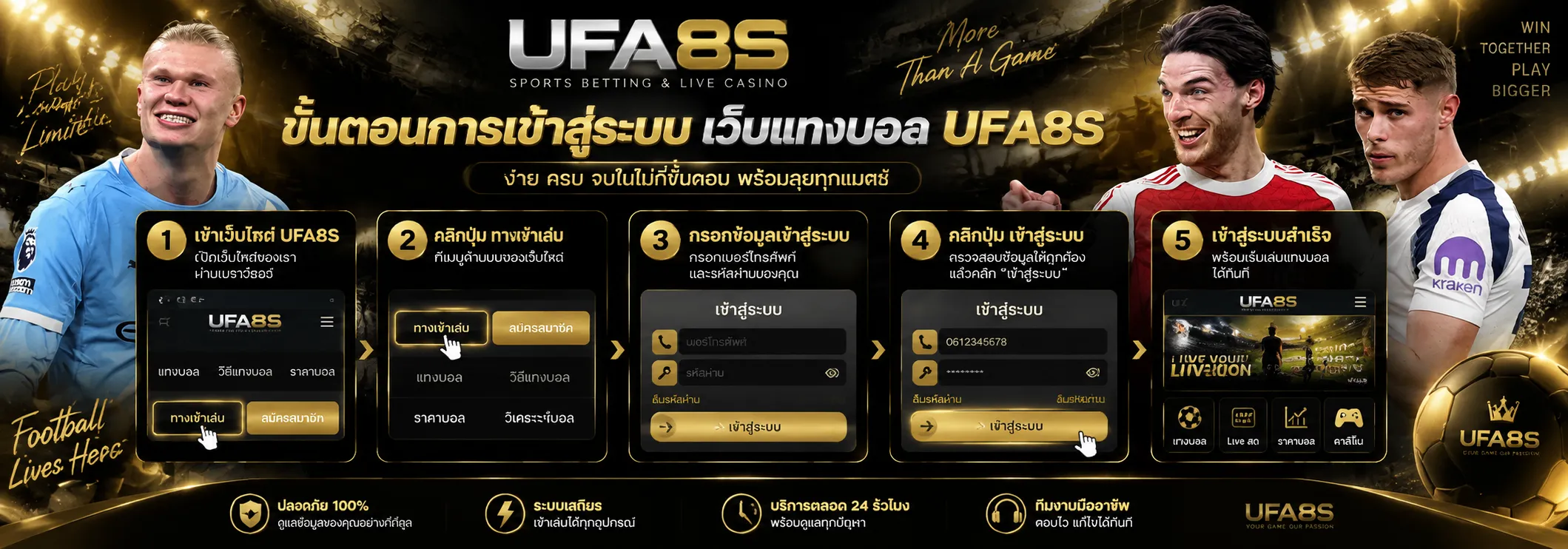 ขั้นตอนเข้าสู่ระบบเว็บแทงบอล