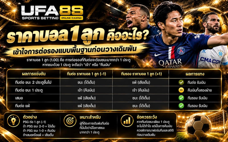 ราคาบอล 1 ลูก